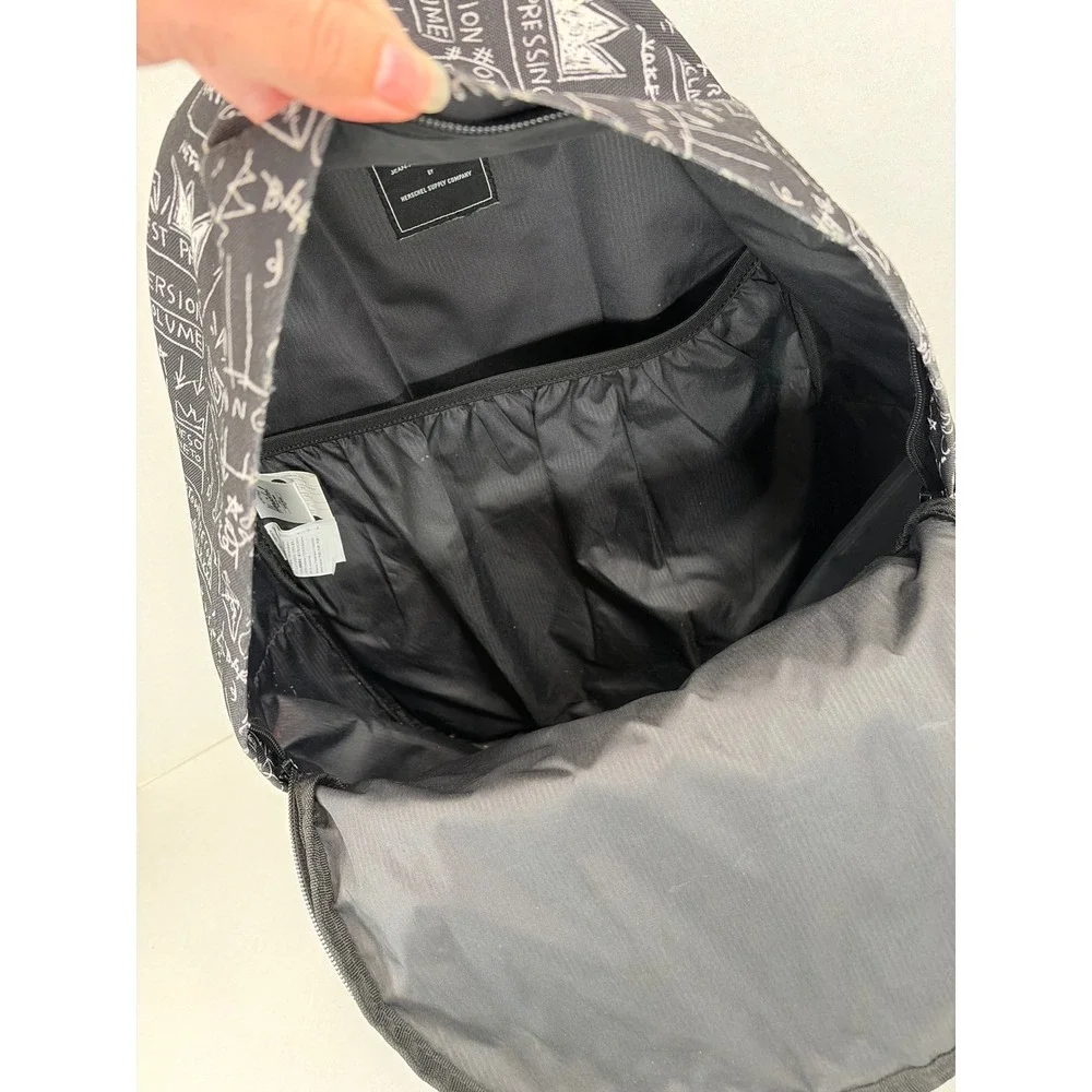 Herschel Supply Co Jean-Michel Basquiat Backpack Black White Art Print Classic